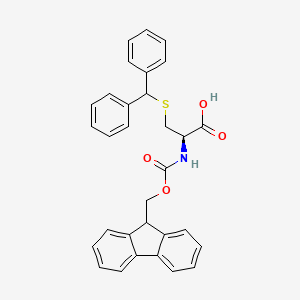 Chemical structure of Fmoc-Cys(Dpm)-OH