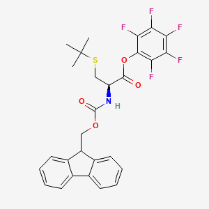 Chemical structure of Fmoc-Cys(tBu)-OPfp
