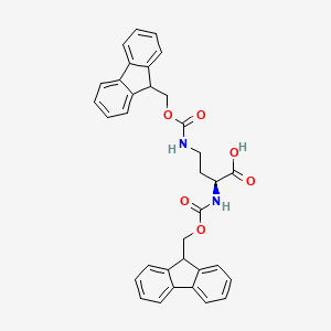 Chemical structure of Fmoc-Dab(Fmoc)-OH