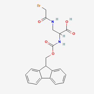 Chemical structure of Fmoc-Dap(bromoacetyl)-OH