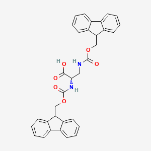 Chemical structure of Fmoc-Dap(Fmoc)-OH