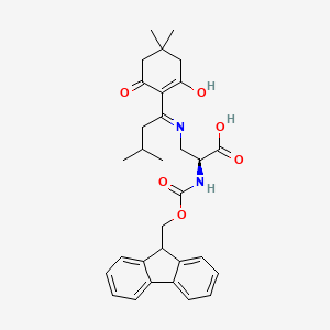 Chemical structure of Fmoc-Dap(ivDde)-OH