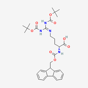 Chemical structure of Fmoc-D-Arg(Boc)₂-OH