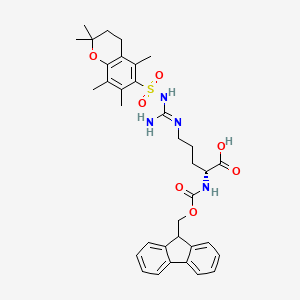 Chemical structure of Fmoc-D-Arg(Pmc)-OH