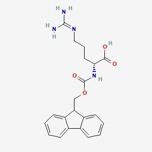 Chemical structure of Fmoc-D-Arg-OH · HCl