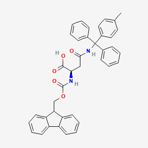 Chemical structure of Fmoc-D-Asn(Mtt)-OH
