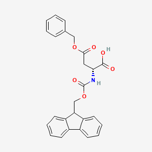 Chemical structure of Fmoc-D-Asp(OBzl)-OH