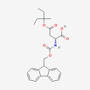 Chemical structure of Fmoc-D-Asp(OMpe)-OH