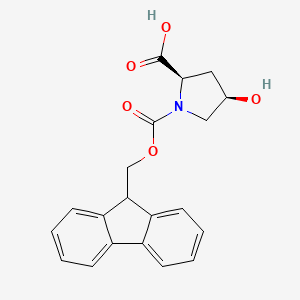 Chemical structure of Fmoc-D-cis-Hyp-OH