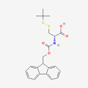 Chemical structure of Fmoc-D-Cys(StBu)-OH