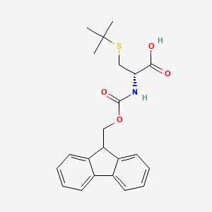 Chemical structure of Fmoc-D-Cys(tBu)-OH