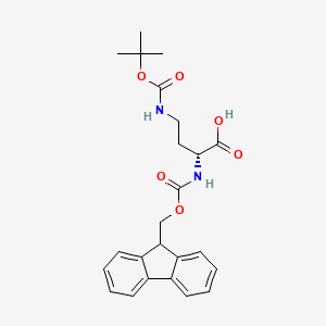 Chemical structure of Fmoc-D-Dab(Boc)-OH