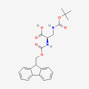 Chemical structure of Fmoc-D-Dap(Boc)-OH