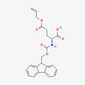 Chemical structure of Fmoc-d-glu(oall)-oh