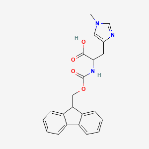 Chemical structure of Fmoc-D-His(1-Me)-OH