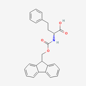 Chemical structure of Fmoc-D-Homophe-OH