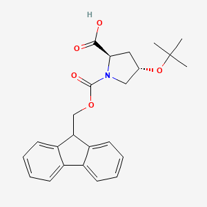 Chemical structure of Fmoc-D-Hyp(tBu)-OH