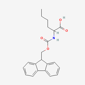 Chemical structure of Fmoc-DL-Nle-OH