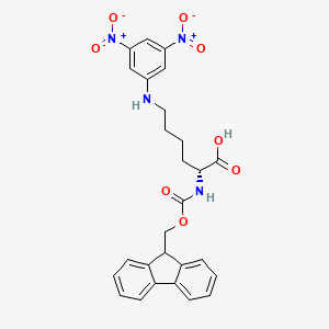 Chemical structure of Fmoc-D-Lys(Dnp)-OH