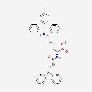 Chemical structure of Fmoc-D-Lys(Mtt)-OH