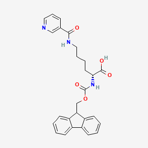 Chemical structure of Fmoc-D-Lys(Nic)-OH