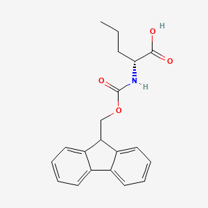 Chemical structure of Fmoc-D-Nva-OH