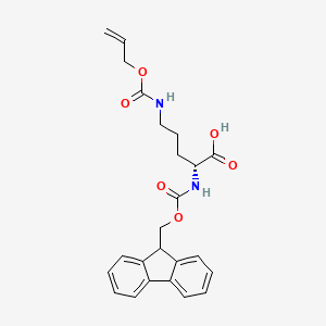 Chemical structure of Fmoc-D-Orn(Aloc)-OH