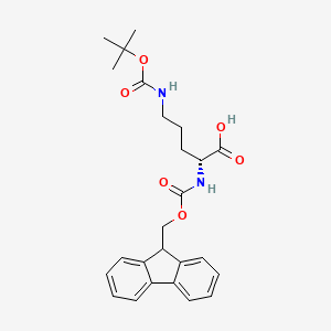 Chemical structure of Fmoc-D-Orn(Boc)-OH