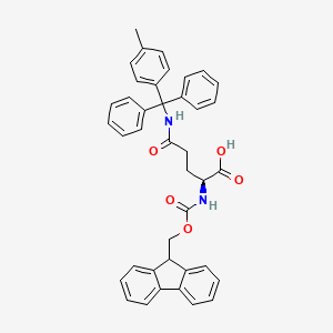 Chemical structure of Fmoc-Gln(Mtt)-OH