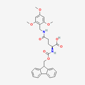 Chemical structure of Fmoc-Gln(Tmob)-OH