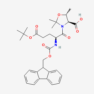 Chemical structure of Fmoc-Glu(OtBu)-Thr(Psi(Me,Me)pro)-OH