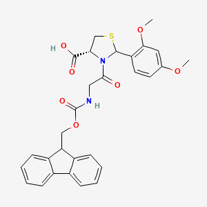 Chemical structure of Fmoc-Gly-Cys(Psi(Dmp,H)pro)-OH