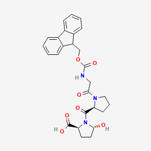 Chemical structure of Fmoc-Gly-Pro-Hyp-OH