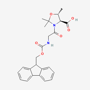 Chemical structure of Fmoc-Gly-Thr(Psi(Me,Me)pro)-OH