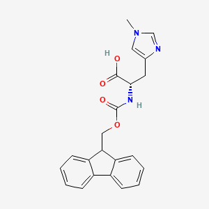 Chemical structure of Fmoc-His(1-Me)-OH
