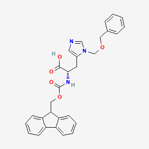 Chemical structure of Fmoc-His(3-Bom)-OH