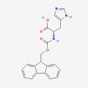 Chemical structure of Fmoc-His-OH