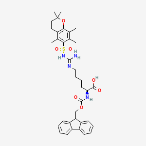 Chemical structure of Fmoc-Homoarg(Pmc)-OH