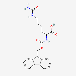 Chemical structure of Fmoc-Homocit-OH