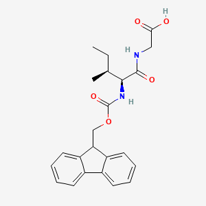 Chemical structure of Fmoc-Ile-Gly-OH