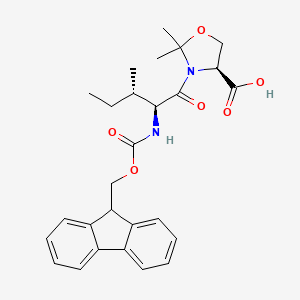 Chemical structure of Fmoc-Ile-Ser(Psi(Me,Me)pro)-OH