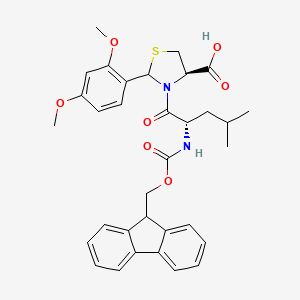 Chemical structure of Fmoc-Leu-Cys(Psi(Dmp,H)pro)-OH