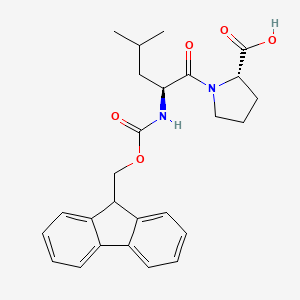 Chemical structure of Fmoc-Leu-Pro-OH