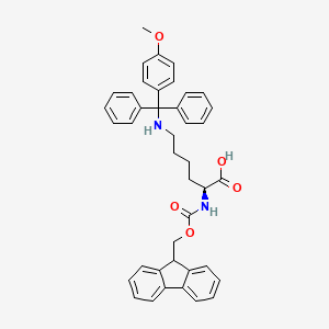 Chemical structure of Fmoc-Lys(4-methoxytrityl)-OH