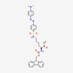 Chemical structure of Fmoc-Lys(Dabsyl)-OH