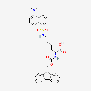 Chemical structure of Fmoc-Lys(dansyl)-OH