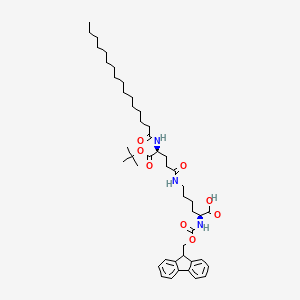 Chemical structure of Fmoc-Lys(Pal-Glu-OtBu)-OH