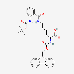 Chemical structure of Fmoc-Lys(retro-Abz-Boc)-OH