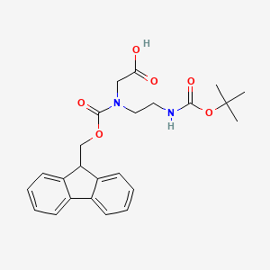 Chemical structure of Fmoc-N-(N-β-Boc-aminoethyl)-Gly-OH