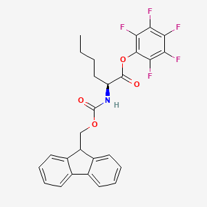 Chemical structure of Fmoc-Nle-OPfp
